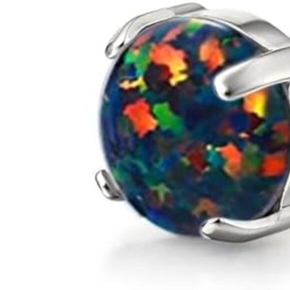 Hypoallergenic Titanium Earrings in Black Opal, 3cm, and Elegant Design - Picture 1 of 9
